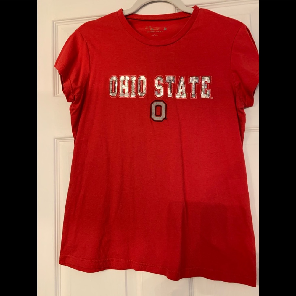 Sequined Ohio State Ladies Tee